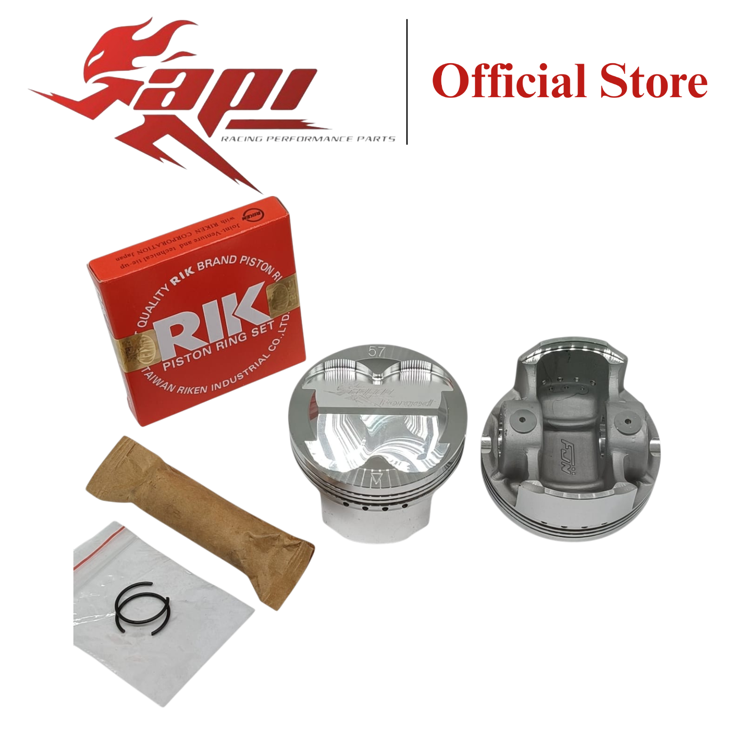 LC135 PISTON KIT (FORGED)-ULTIMAX 57MM 3.0-Photoroom