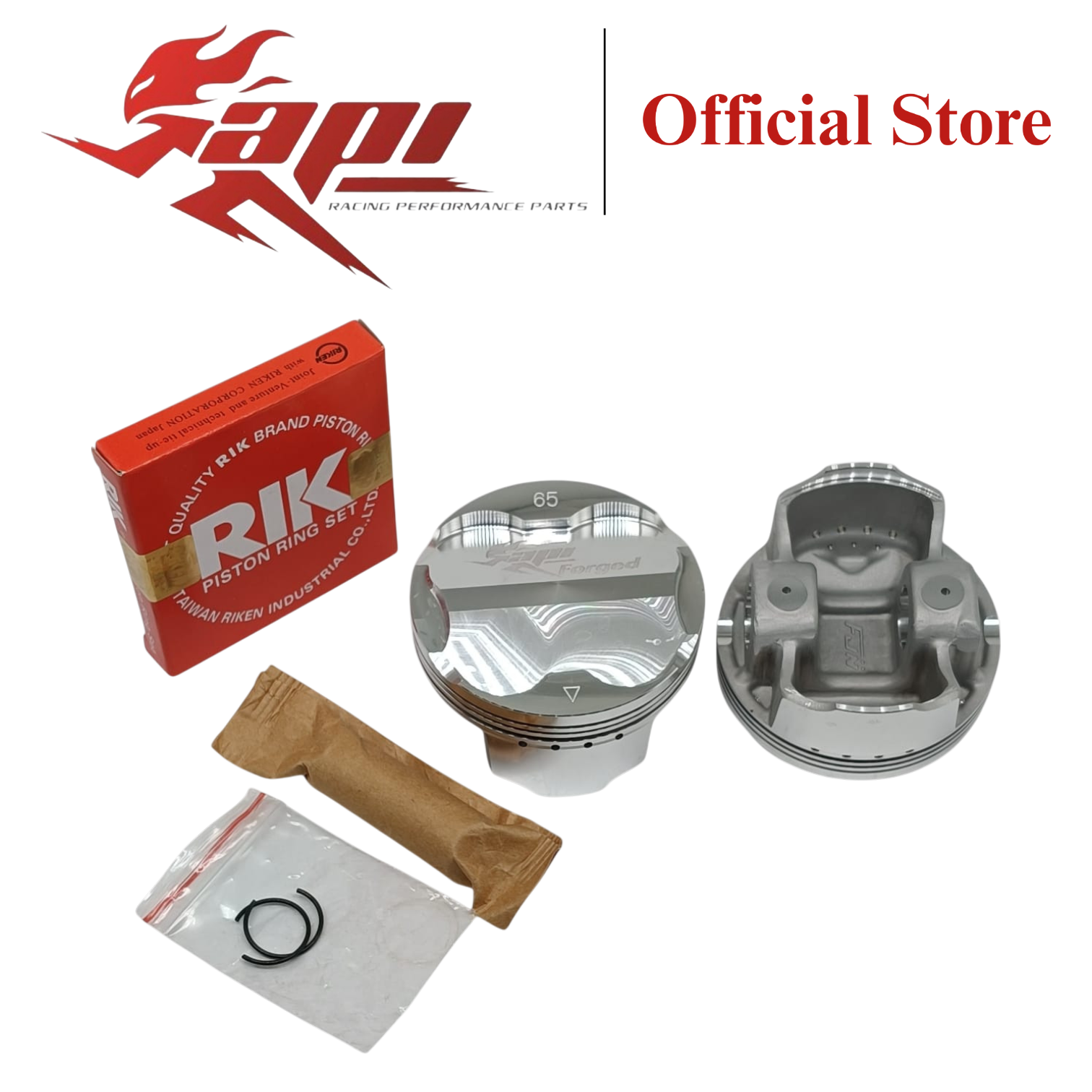 LC135 PISTON KIT (FORGED)-ULTIMAX 65MM 3.0-Photoroom