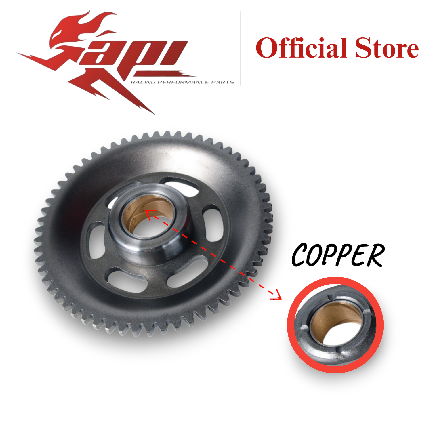 Y15ZR STARTER ONE WAY GEAR ONLY-RACING (COPPER)-Photoroom(1)